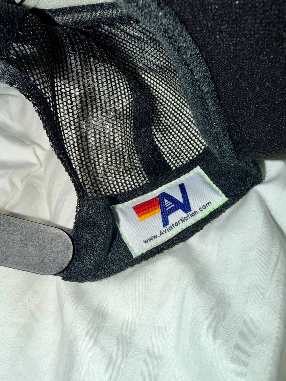 Aviator Nation Black Trucker Hat with Blue, Yellow & Orange Texas Patch